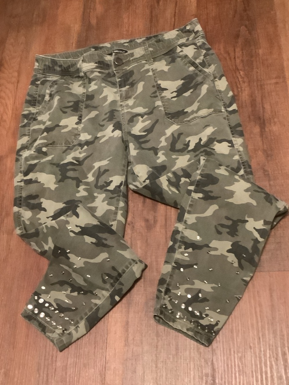 LANE BRYANT Camo Pants with silver studs Size 16